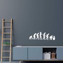 Ver imagem 4 de Adesivo de Parede Evolução Geek Homem Computador Decoração Escritório Kanto Store Branco