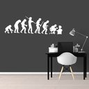 Ver imagem 3 de Adesivo de Parede Evolução Geek Homem Computador Decoração Escritório Kanto Store Branco