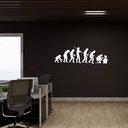 Ver imagem 1 de Adesivo de Parede Evolução Geek Homem Computador Decoração Escritório Kanto Store Branco