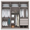 Ver imagem 5 de Guarda Roupa Casal 276cm 3 Gavetas Dubai Majestic Fendi - Vila Rica