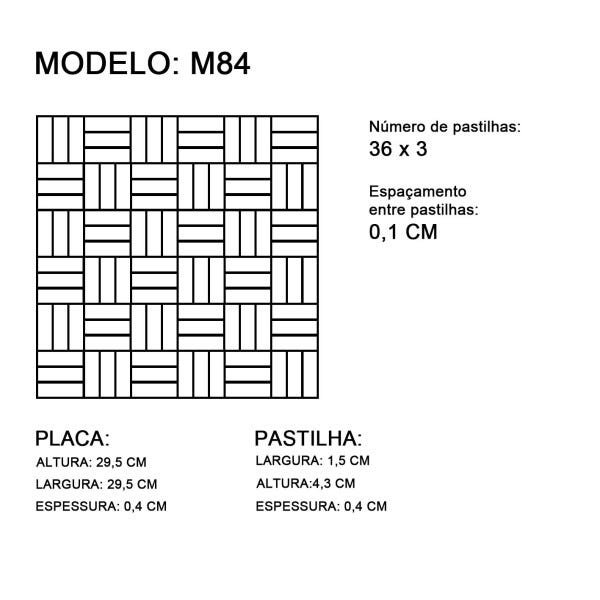 PASTILHA ADESIVA METÁLICA M84 - 4