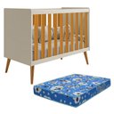 Ver imagem 2 de Berço Americano Multifuncional Isis 2 em 1 Vira Mini Cama Infantil Areia/savana C/ Colchão Baby Physical