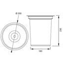 Ver imagem 2 de Lixeira de Sobrepor para Cozinha Redonda com Tampa Inox 5L - Franke 16168