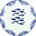 Ver imagem 3 de Jogo Prato Raso Jantar 8 Pessoas 8pçs Peixe Praia Mar 31cm