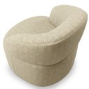 Ver imagem 7 de Poltrona Giratória Orgânica para Sala de Estar Living Helena L02 Linho Bege - Lyam Decor