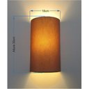 Ver imagem 3 de Arandela Meia Cana Vivare Md-2031 Cúpula em Tecido 30/18x16cm - Bivolt - Palha - 110V/220V
