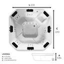 Ver imagem 2 de Spa Quadrado Turqueza Completo com Hidro em Acrílico