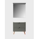 Ver imagem 1 de Gabinete para Banheiro com Espelheira 80cm Retro Mdf Verde Milano - On Móveis