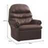 Poltrona Retrátil Reclinável do Papai Realeza Corino - Marrom - 2