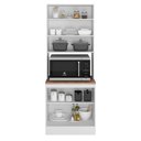 Ver imagem 2 de Paneleiro Duplo Cristaleira Unna 4 Portas e 1 Forno Branco - Poliman Móveis Branco