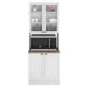 Ver imagem 1 de Paneleiro Duplo Cristaleira Unna 4 Portas e 1 Forno Branco - Poliman Móveis Branco