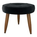 Ver imagem 3 de Puff Decorativa Redondo Veneza Veludo Inca Preto