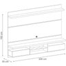 Painel Bancada Suspensa para TV até 60 Polegadas 2.2 Lívia Nature/Off White - Mpozenato - 3