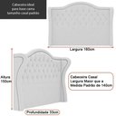 Ver imagem 3 de Cabeceira para Cama Box Casal 160cm Dorian Bouclé Off White - Sallar Home