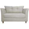 Namoradeira Decorativa Isis Pés Trapézio Suede Bege - DS Estofados - 1