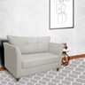 Namoradeira Decorativa Isis Pés Trapézio Suede Bege - DS Estofados - 2