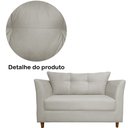 Ver imagem 5 de Namoradeira Decorativa Isis Pés Trapézio Suede Bege - DS Estofados