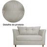 Namoradeira Decorativa Isis Pés Trapézio Suede Bege - DS Estofados - 5