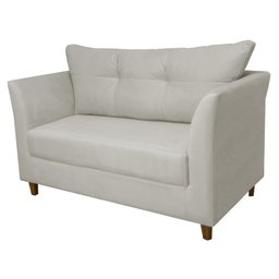 Namoradeira Decorativa Isis Pés Trapézio Suede Bege - DS Estofados - 3