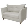 Namoradeira Decorativa Isis Pés Trapézio Suede Bege - DS Estofados - 3