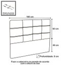 Ver imagem 3 de Cabeceira Casal Queen Cama Box 160 cm London Bege - JS Móveis
