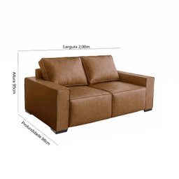 Sofá Istambul 3 Lugares 2,00mt (courano - de Casa Décor e Estofados. - 2