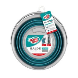 Balde Retrátil Flash Limp de Silicone Dobrável Plástico Verde Flexível 10 Litros - 4
