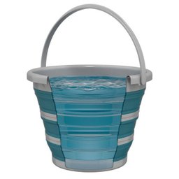 Balde Retrátil Flash Limp de Silicone Dobrável Plástico Verde Flexível 10 Litros - 2