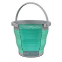 Ver imagem 2 de Balde Retrátil Flash Limp de Silicone Dobrável Plástico Verde Flexível 5 Litros