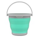 Ver imagem 1 de Balde Retrátil Flash Limp de Silicone Dobrável Plástico Verde Flexível 5 Litros