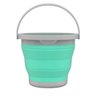 Balde Retrátil Flash Limp de Silicone Dobrável Plástico Verde Flexível 5 Litros - 1