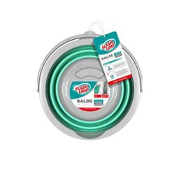 Balde Retrátil Flash Limp de Silicone Dobrável Plástico Verde Flexível 5 Litros - 4