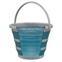 Ver imagem 2 de Kit 2 Pçs 1 Balde Retrátil de Silicone 10 L 1 Bacia Dobrável 8 L Plástico Verde Flexível Flash Limp