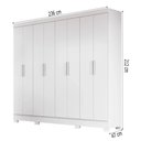 Ver imagem 3 de Guarda-roupa Casal 8 Portas 4 Gavetas Diplomata Moval
