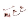 Kit Acessórios de Banheiro Lavabo 4 Peças Rose Gold Luxo Ikab06 - 1