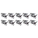 Ver imagem 1 de Kit 10 Conjuntos de Mesa Dobravel com 2 Cadeiras de Madeira 70x70 Ideal para Bar e Restaurante - Tab
