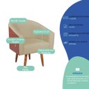 Ver imagem 4 de Kit 2 Poltronas Jade Decorativa Moderna Sala de Estar Quarto Escritório Conforto Pés Palito Corano N