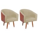 Ver imagem 2 de Kit 2 Poltronas Jade Decorativa Moderna Sala de Estar Quarto Escritório Conforto Pés Palito Corano N