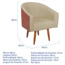 Ver imagem 3 de Kit 2 Poltronas Jade Decorativa Moderna Sala de Estar Quarto Escritório Conforto Pés Palito Corano N