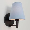 Ver imagem 2 de Arandela Cone Md-2004 Base Preto Cúpula em Tecido 14-14x07cm Azul Bebê - Bivolt