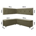 Ver imagem 4 de Conjunto Canto Alemão com Bau para Bar Lanchonete Marrom 125x160cm Sofa Store