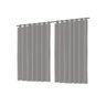 Cortina Blackout 2,0x1,4 de PVC Corta Luz Cinza para Sala ou Quarto - 1