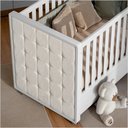 Ver imagem 6 de Berço Tutto Laqueado 2 em 1 Mini Berço 100% Mdf com Capitonê Branco Soft 61734/51707 Matic Moveis