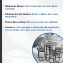 Ver imagem 3 de Mesa Redonda Industrial 80cm Branca Tampo de Vidro Temperado