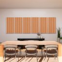 Ver imagem 2 de Painel Acústico Absorvedor Decorativo Ripado Parallax Ambar Crepe Maestra Acústica:freijó/branco