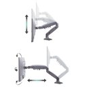 Ver imagem 3 de Suporte Ergonômico Articulado de Mesa, Elg, F160n, para 2 Monitores, Pistão a Gás, até 9kg, Grafite