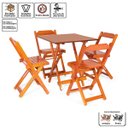 Ver imagem 4 de Conjunto de Mesa Dobrável com 4 Cadeiras 70x70cm Mel - Móveis Britz