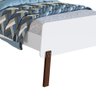 Cama Solteiro Pés Palito Madeira Maciça Branco Olavo Jm Móveis - 3