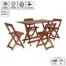 Conjunto de Mesa Dobrável com 4 Cadeiras 120x70 Imbuia - Móveis Britz - 6