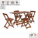 Ver imagem 6 de Conjunto de Mesa Dobrável com 4 Cadeiras 120x70 Imbuia - Móveis Britz